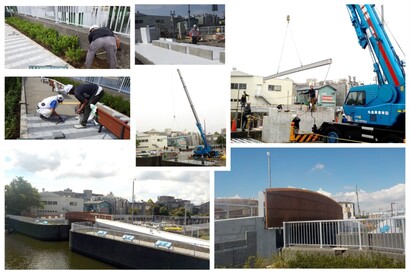 写真　海辺の散策路整備工事（旧呑川歩道橋取付部）