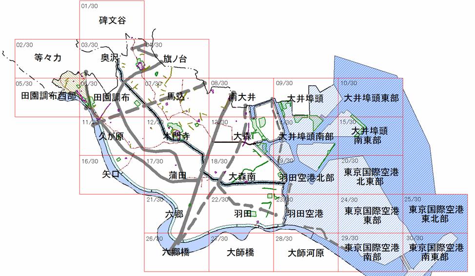 景観資源及び景観形成重点地区図画案内図