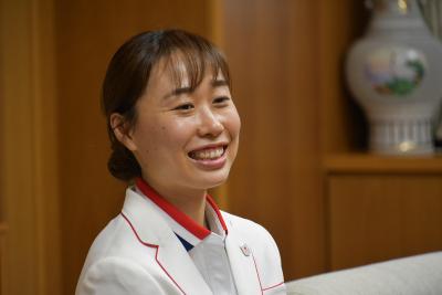 8月21日パリ2024オリンピック女子バスケ日本代表本橋菜子選手表敬訪問