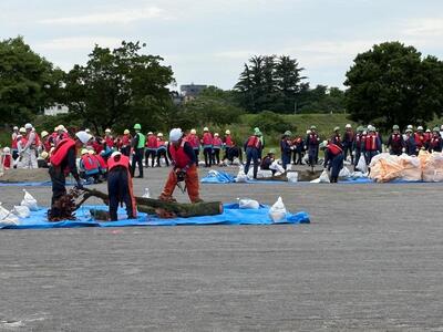 画像：5月18日（日曜日）令和7年度大田区・第二消防方面合同水防訓練