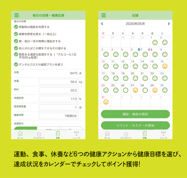 毎日の健康管理はアプリで完結についての画像