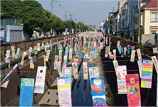 池上春の風物詩　呑川鯉のぼり大会についての画像