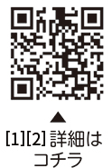 [1]ボランティアセミナー「やさしい日本語を学ぼう」[2]ボランティア交流会についての二次元コード