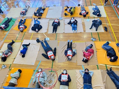 避難教室の広さを体感