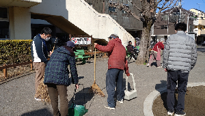 写真：いつも清掃してくれている大田福祉工場の皆さん