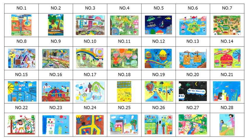 画像：現在保管している絵画作品等（作品1から作品28まで）