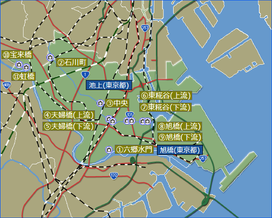 水防監視カメラ位置図