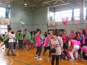 地域対抗大運動会(桃色vs緑)