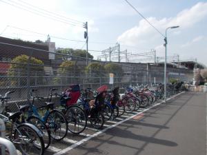 多摩川駅前線路脇南側