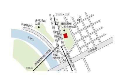 地図：田園調布せせらぎ館